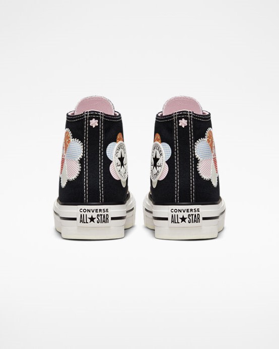 Converse Chuck Taylor All Star Eva Zdvíhacia Plošina Vyrobená Z Patchworku čierna/sunrise Pink