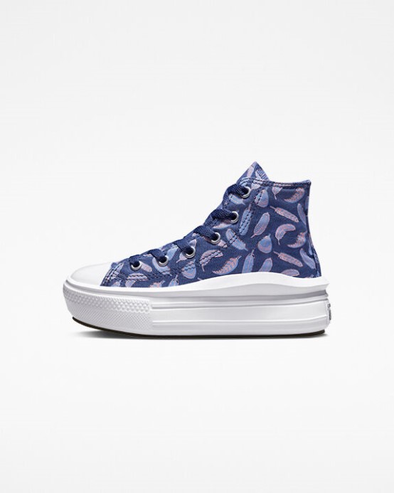 Chuck Taylor All Star Move Platforma Perie Kráľovský Pulz Konverzovať