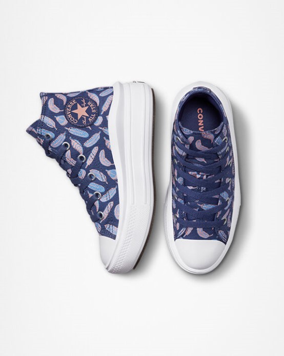 Chuck Taylor All Star Move Platforma Perie Kráľovský Pulz Konverzovať