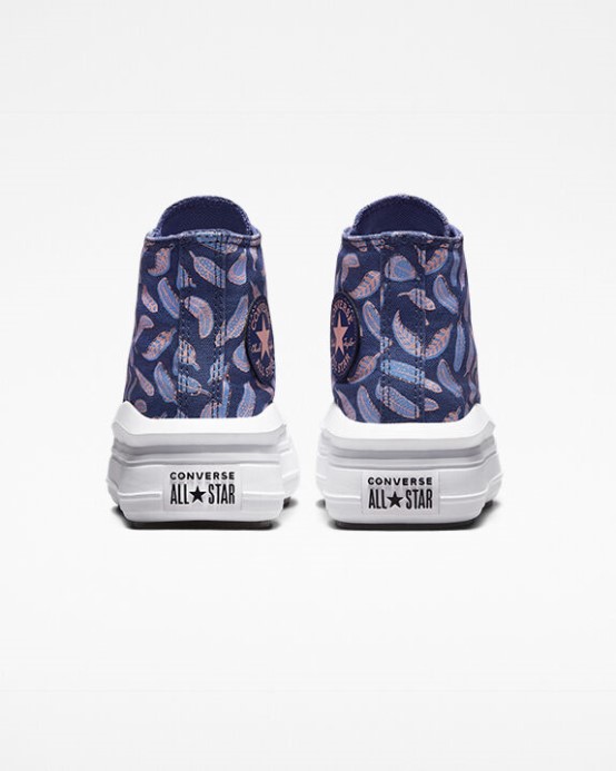 Chuck Taylor All Star Move Platforma Perie Kráľovský Pulz Konverzovať