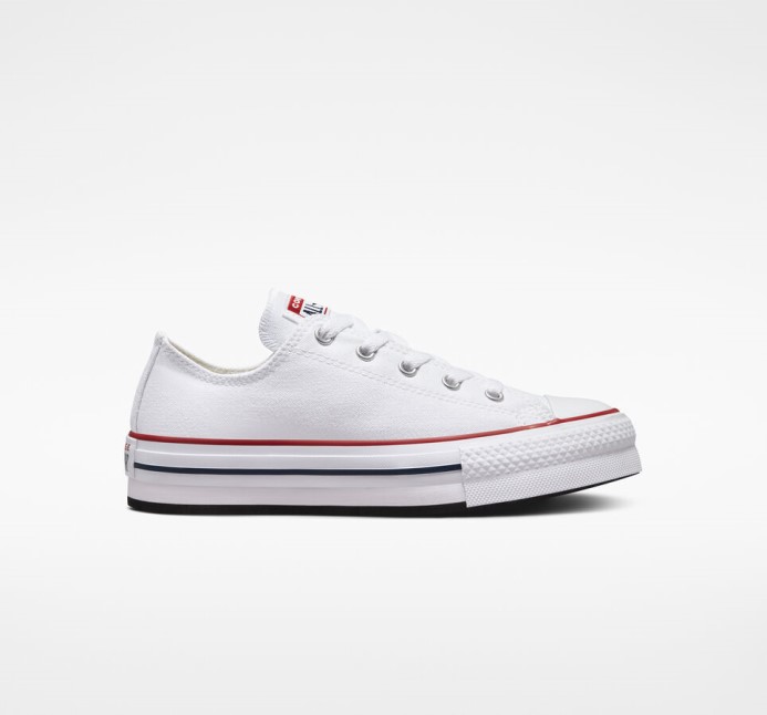Biela/garnet/navy Converse Skľučovadlo Taylor All Star Lift Platform