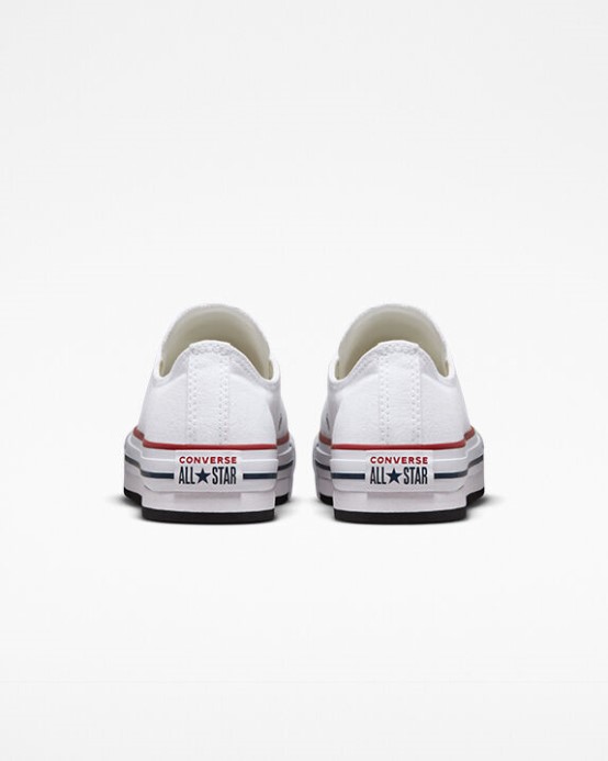 Biela/garnet/navy Converse Skľučovadlo Taylor All Star Lift Platform