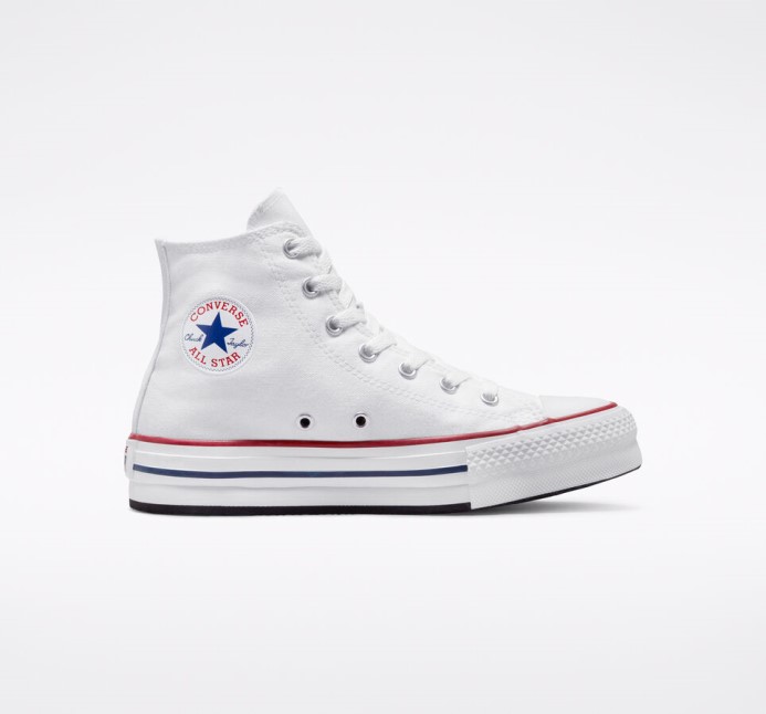Converse White/garnet/navy Skľučovadlo Taylor All Star Lift Platform