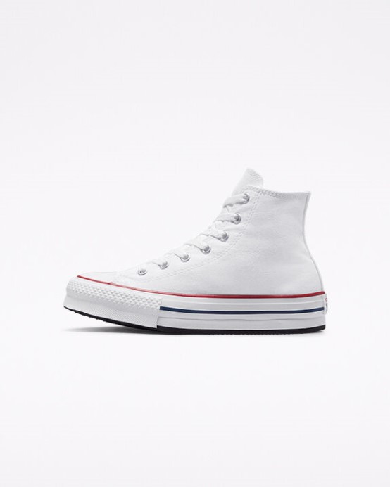 Converse White/garnet/navy Skľučovadlo Taylor All Star Lift Platform