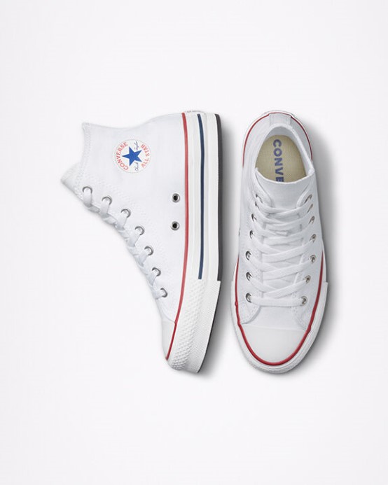 Converse White/garnet/navy Skľučovadlo Taylor All Star Lift Platform