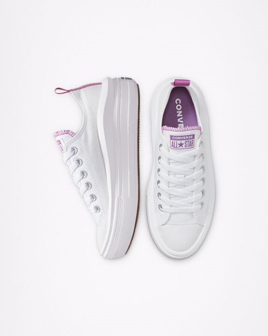 Biela/pixel Fialová Skľučovadlo Taylor All Star Move Platform Converse
