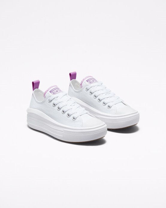Biela/pixel Fialová Skľučovadlo Taylor All Star Move Platform Converse