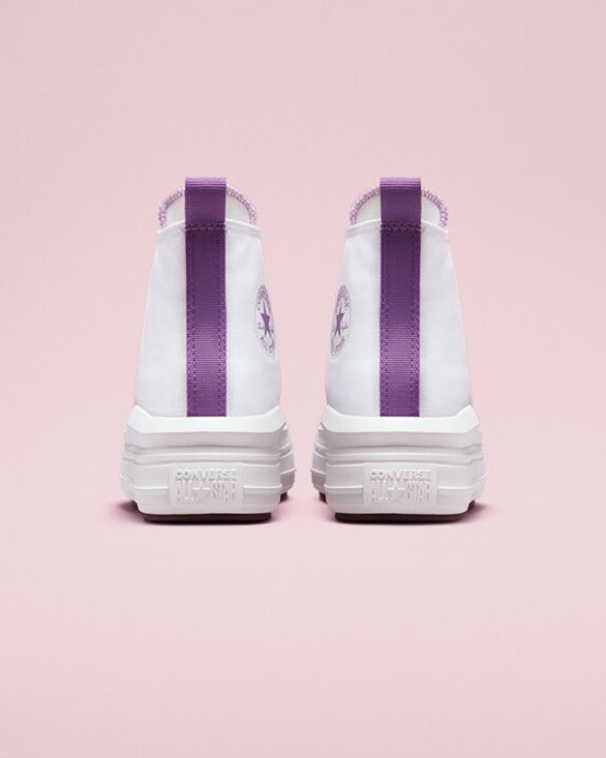 Biela/pixel Fialová Converse Skľučovadlo Taylor All Star Move Platform