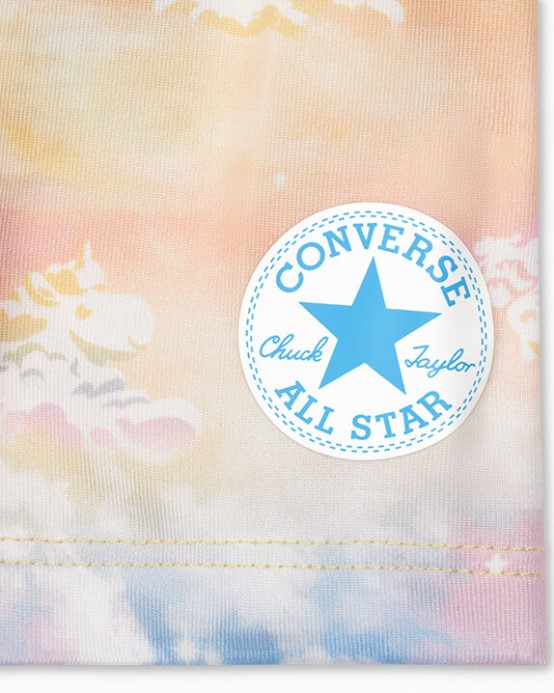Uvoľnené Tričko A Motorkárske šortky Set Converse Slnečná Oáza