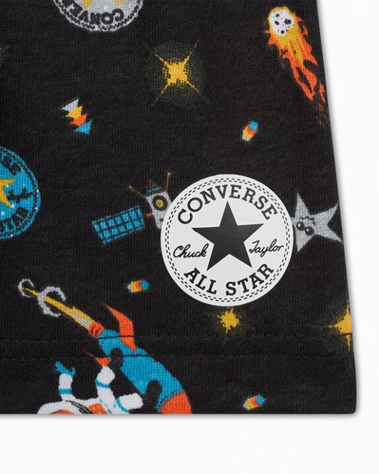 čierne Tričko Converse Space Cruisers + šortky