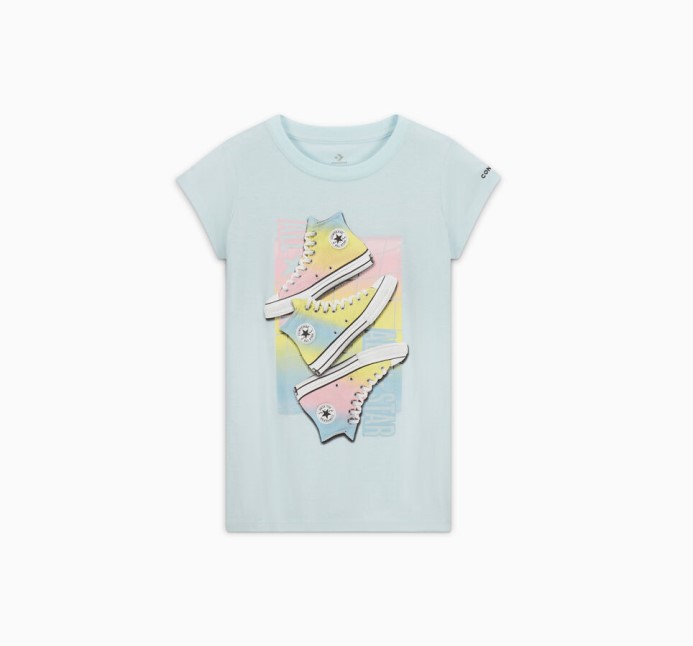 Aqua Hmla Converse Skľučovadlo Taylor Gradient Graphic Tee