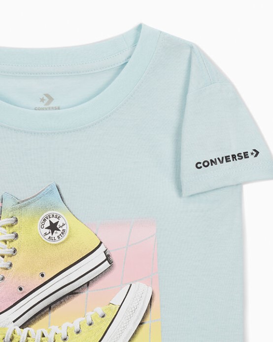 Aqua Hmla Converse Skľučovadlo Taylor Gradient Graphic Tee