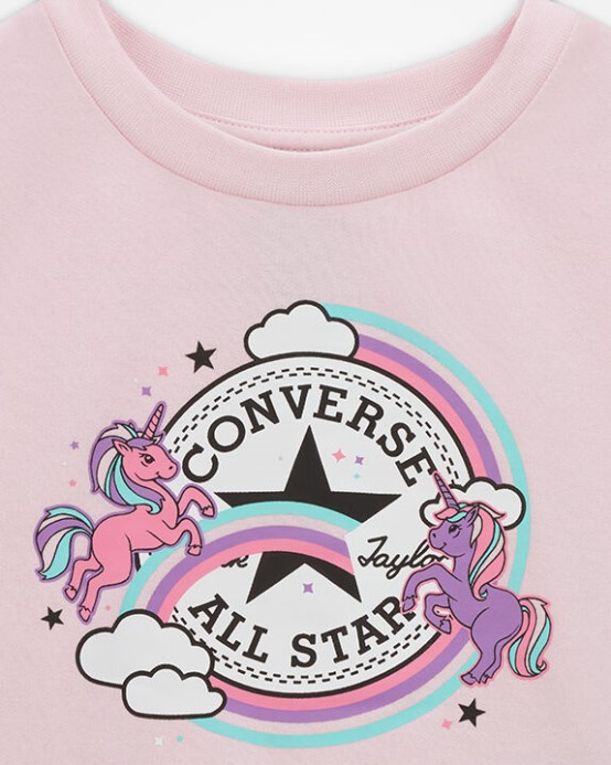 Converse Volánikový Set Crew & Legging Ružová Pena