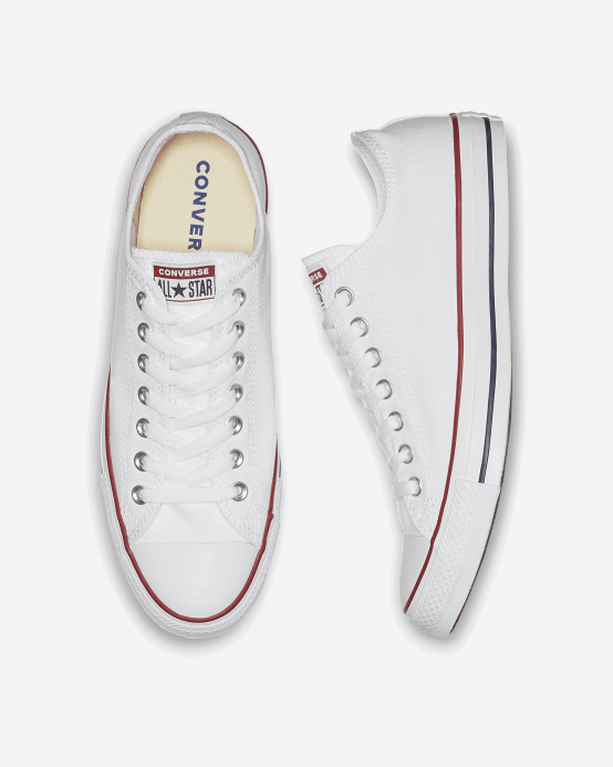 Biely Converse Chuck Taylor All Star Low Top